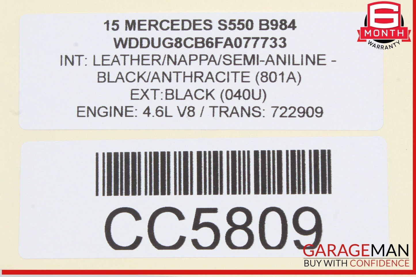 14-17 Mercedes W222 S550 S500 Front Left Side Interior Door Panel Cover OEM