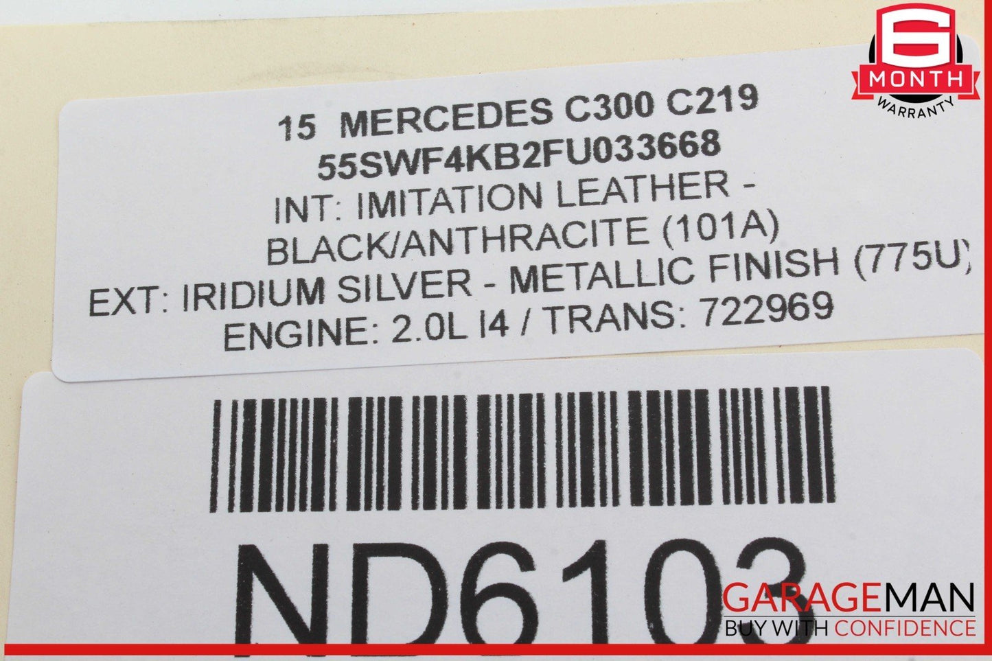 15-18 Mercedes W205 C300 Center Dashboard Hazard Control Switch w/ Clock Assy