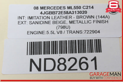 07-09 Mercedes W164 ML550 GL450 Front Left Side Headlight Lamp Bi Xenon OEM