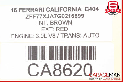15-18 Ferrari California T Fuel Evaporator Canister Filter Pipes Assembly OEM 3k