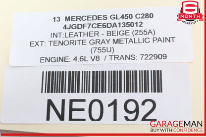 13-16 Mercedes X166 GL450 GL550 Rear Right Side Inner Tail Light Lamp OEM