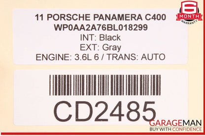10-16 Porsche Panamera 970 GTS Rear Left Interior Door Panel Leather OEM