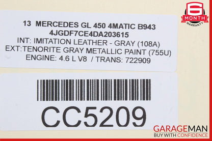 12-19 Mercedes X166 GL450 ML550 Front Right Side Exterior Door Shell OEM