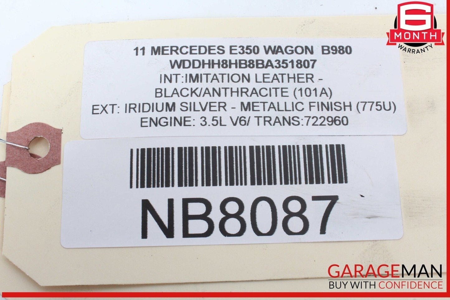 10-18 Mercedes W212 E350 Wagon Rear Left & Right Side Air Suspension Bag Shock