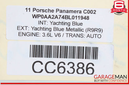 10-16 Porsche Panamera 970 Front Left Driver Side Exterior Door Shell Frame OEM