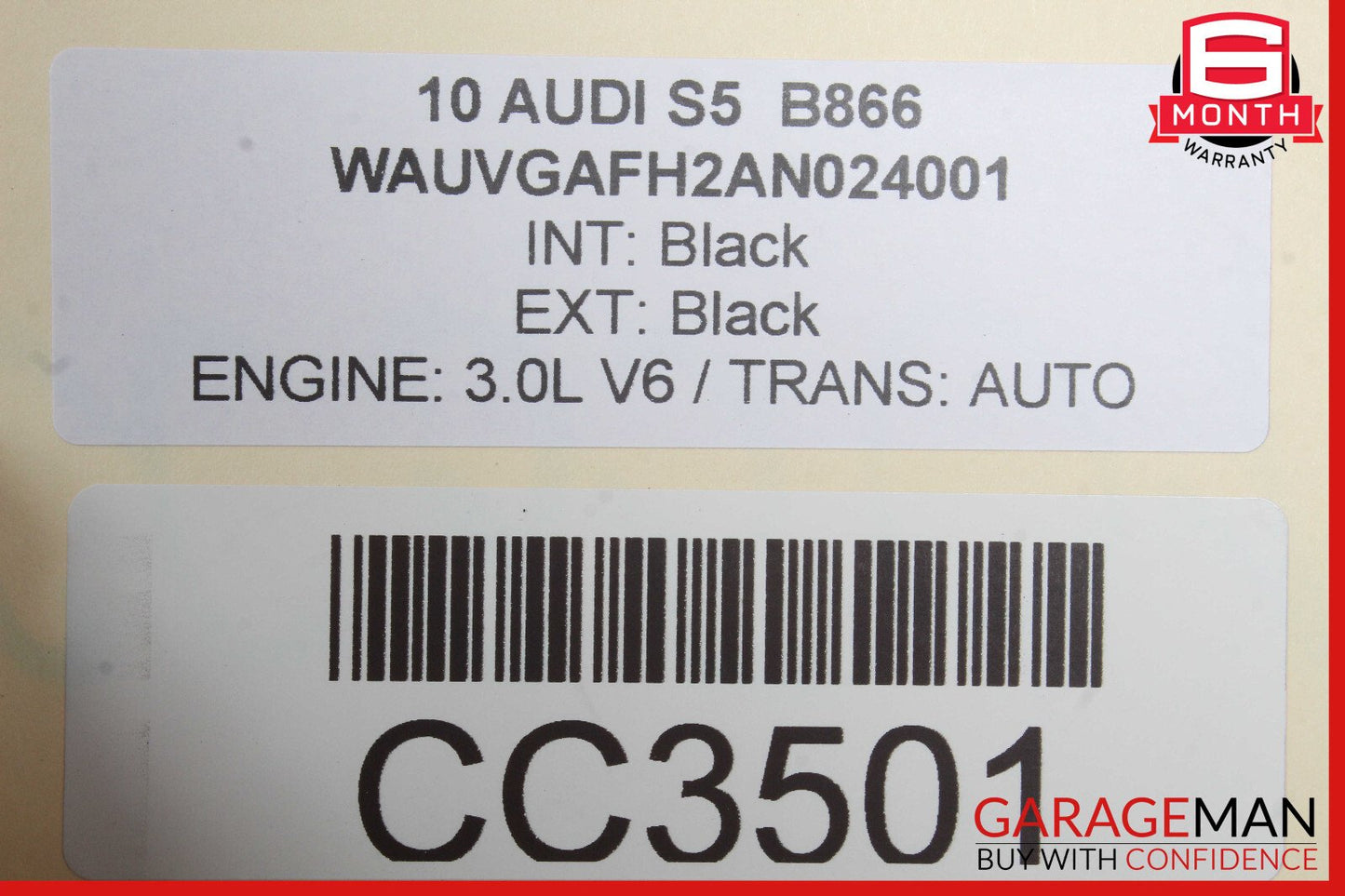 10-17 Audi S5 Rear Top Upper Seat Cushion OEM