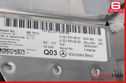 07-09 Mercedes W221 S550 S450 Headunit Head Unit Comand Command CD Navigation
