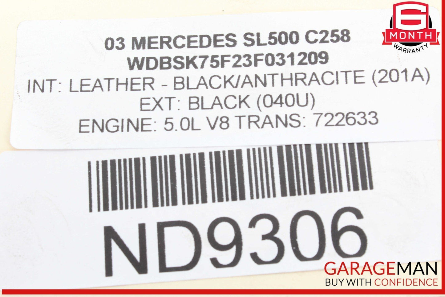 03-12 Mercedes R230 SL500 Rear Left Driver Side Spindle Knuckle Wheel Hub OEM