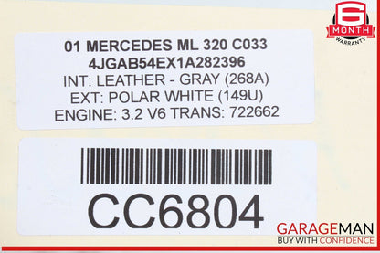 98-05 Mercedes W163 ML320 ML350 Front Hood Bonnet Panel Cover Assembly OEM