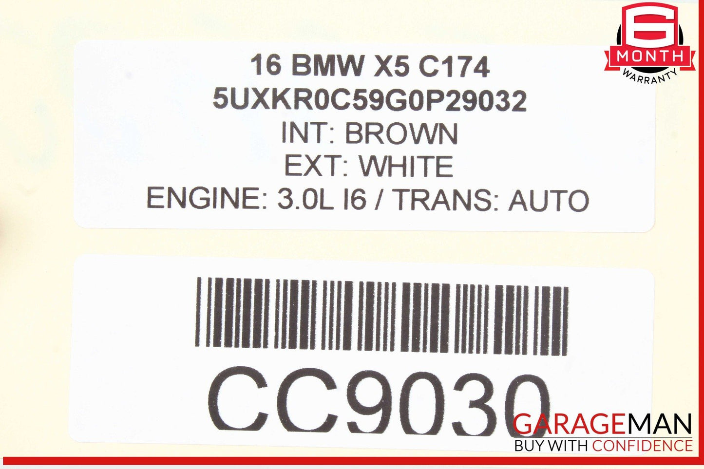 14-18 BMW X5 Front Left Side Top Upper Seat Cushion OEM