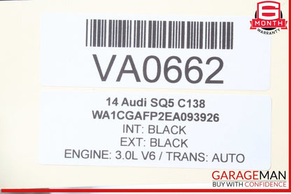 09-18 Audi SQ5 A6 A7 Rear Left Side Wheel Spindle Knuckle Hub Bearing Disc Rotor