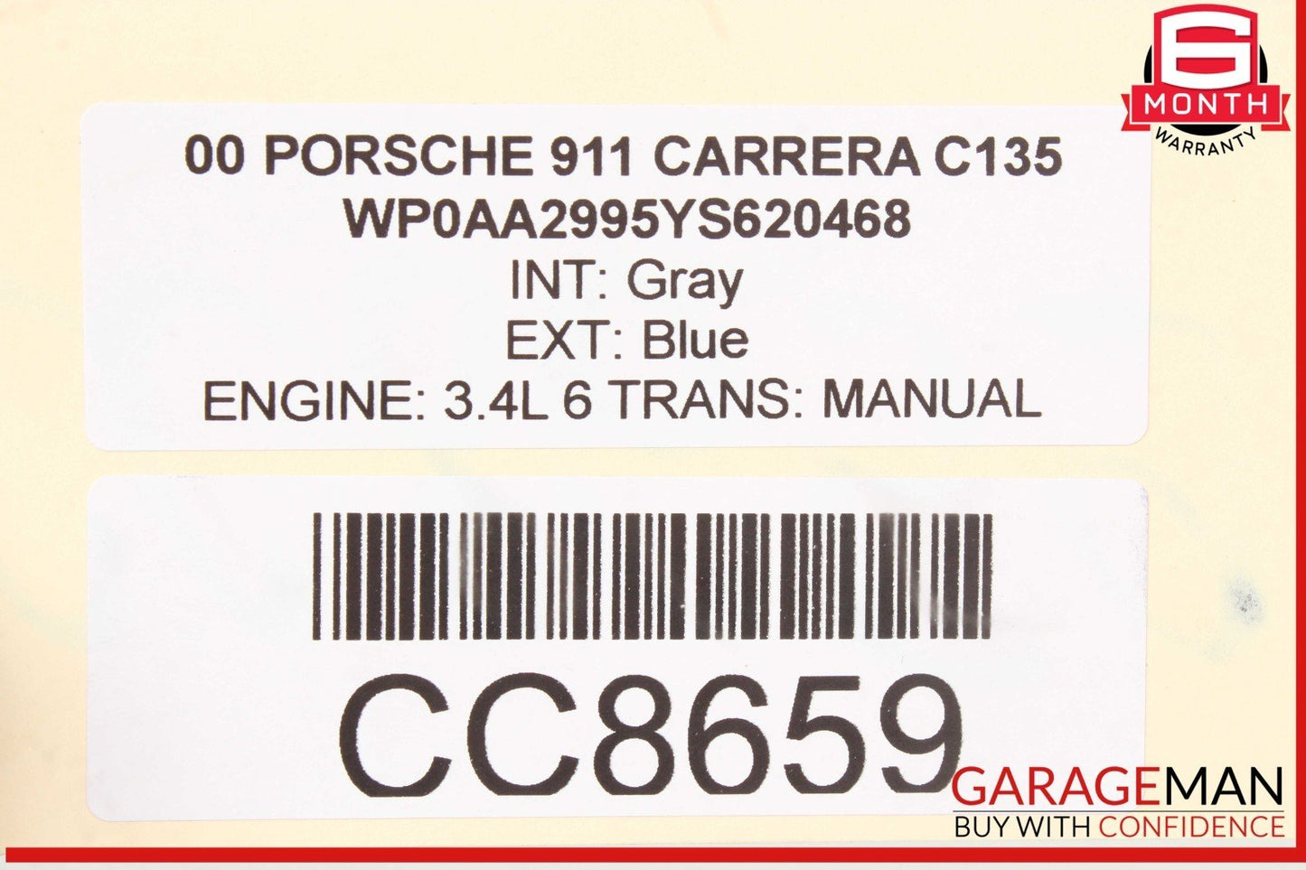 97-05 Porsche Carrera 911 Boxster 986 Rear Subframe Cross Member Sub Frame Bar