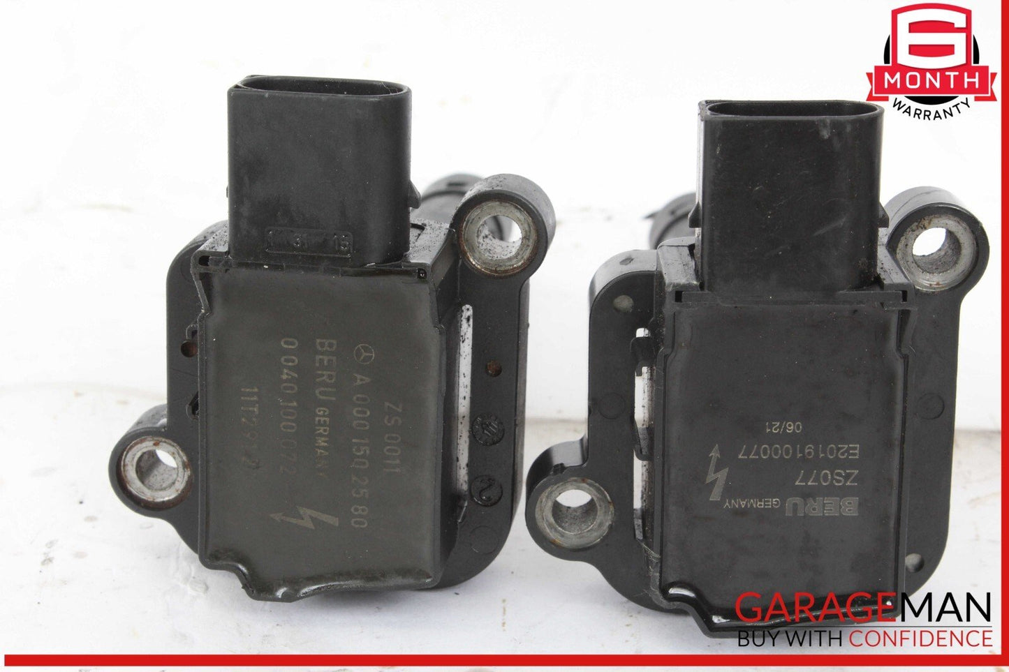12-15 Mercedes W204 C250 Engine Ignition Coil Spark Plug 0001502580 Set of 4 OEM