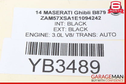 14-17 Maserati Ghibli Center Dash Display Bezel Frame Air Vent Grille Trim Cover