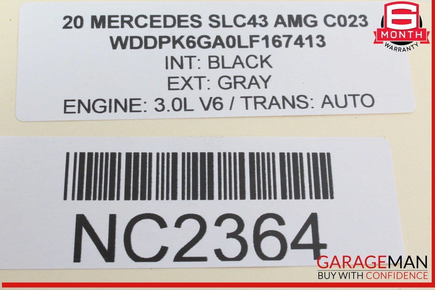 17-20 Mercedes R172 SLC43 AMG Right Side Engine Cylinder Head Assembly OEM