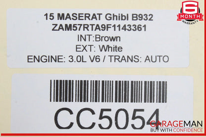 17-22 Maserati Ghibli M157 Front Right Top Upper Seat Cushion OEM