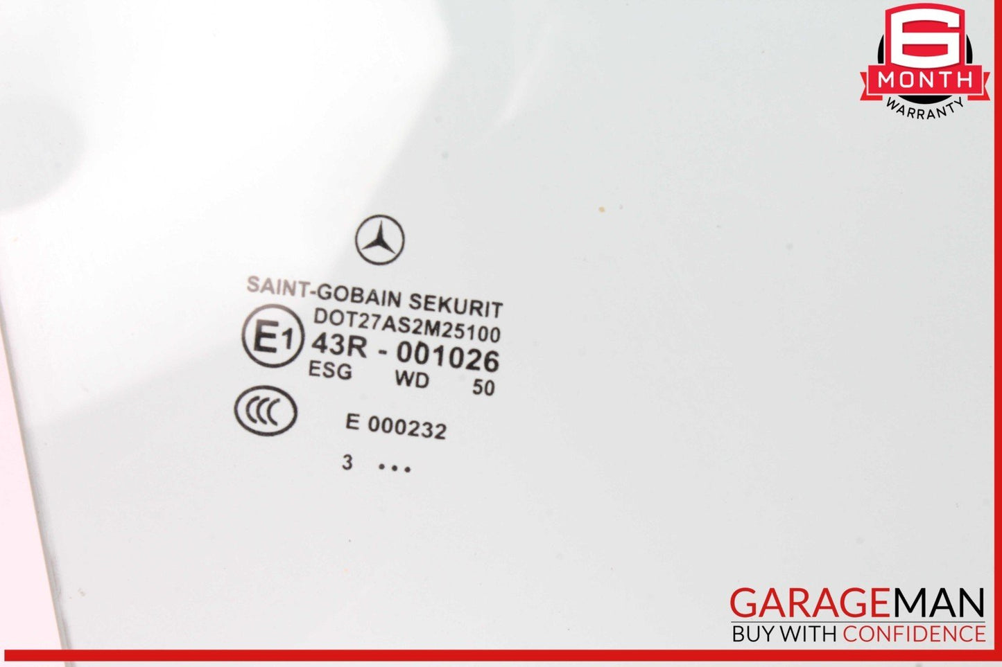 03-12 Mercedes R230 SL500 SL550 Front Right Passenger Side Door Window Glass OEM