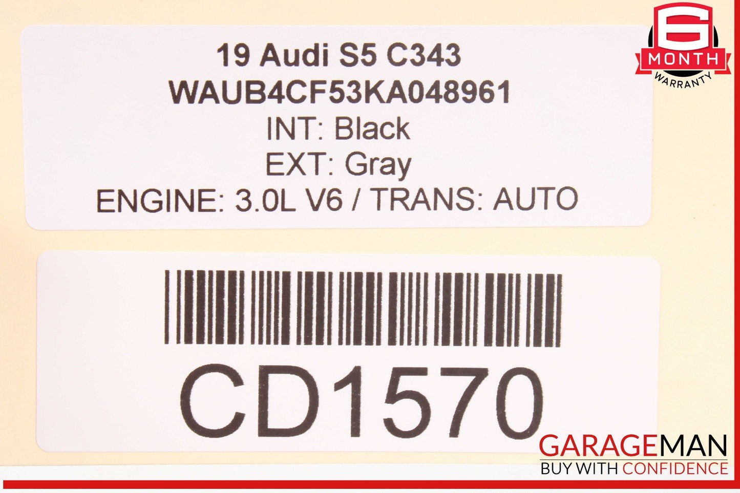 18-24 Audi S5 A5 RS5 Rear Right Side Interior Door Panel OEM