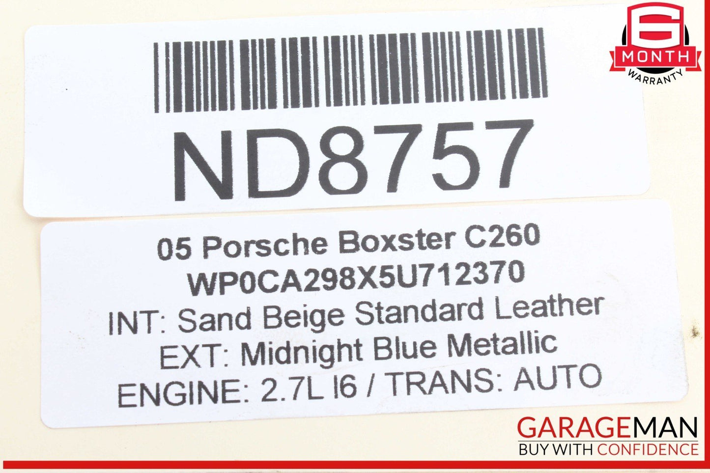 05-12 Porsche Boxster 987 Front Left Driver Side Spindle Knuckle Hub Bearing OEM