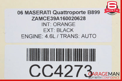 03-08 Maserati Quattroporte M139 Rear Right Recline Seat Cushion Top Upper OEM