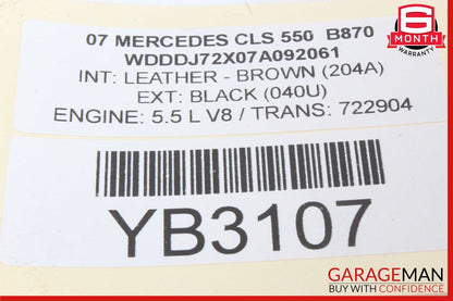 06-08 Mercedes W219 CLS500 CLS550 Front Right Side Mirror Door Rear View Black