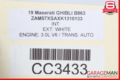 14-20 Maserati Ghibli Panoramic Sun Roof Sunroof Sliding Frame Glass OEM