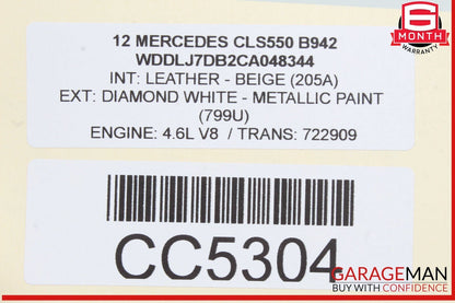 12-14 Mercedes W218 CLS550 CLS500 Front Right Side Interior Door Panel OEM
