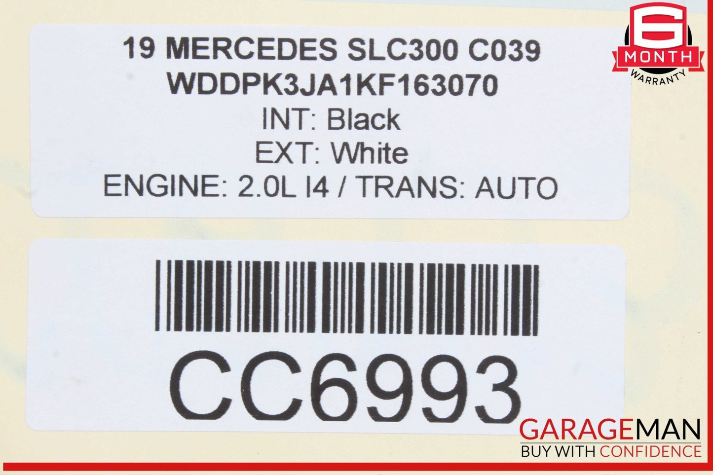 17-20 Mercedes R172 SLC300 SLC43 AMG Main Body Wiring Harness Assembly OEM