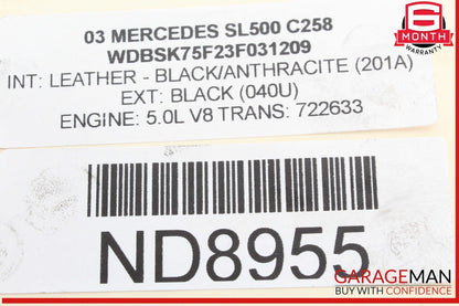 03-06 Mercedes R230 SL500 SL55 Power Steering Cooling Hose Pipe Line OEM