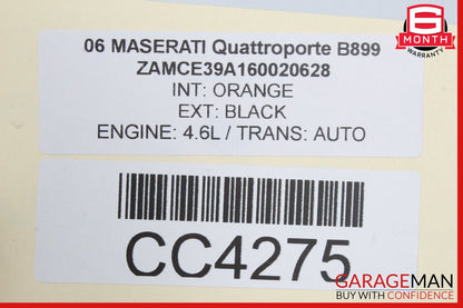 03-08 Maserati Quattroporte M139 Front Left Side Top Upper Seat Cushion OEM