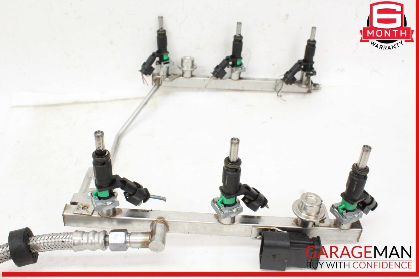 05-12 Mercedes W211 E350 SLK300 Fuel Injector Rail w/ Fuel Injectors OEM