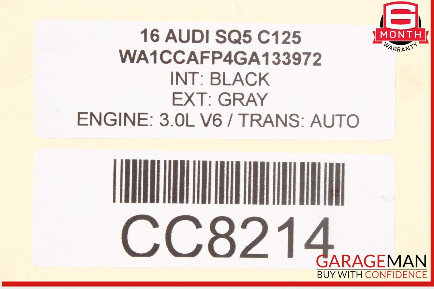 09-17 Audi SQ5 Q5 Radiator Support Panel 8R0805594D OEM
