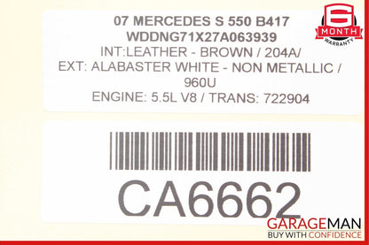 07-11 Mercedes W221 S550 CL550 5.5 V8 Exhaust Manifold Right Passenger Side OEM