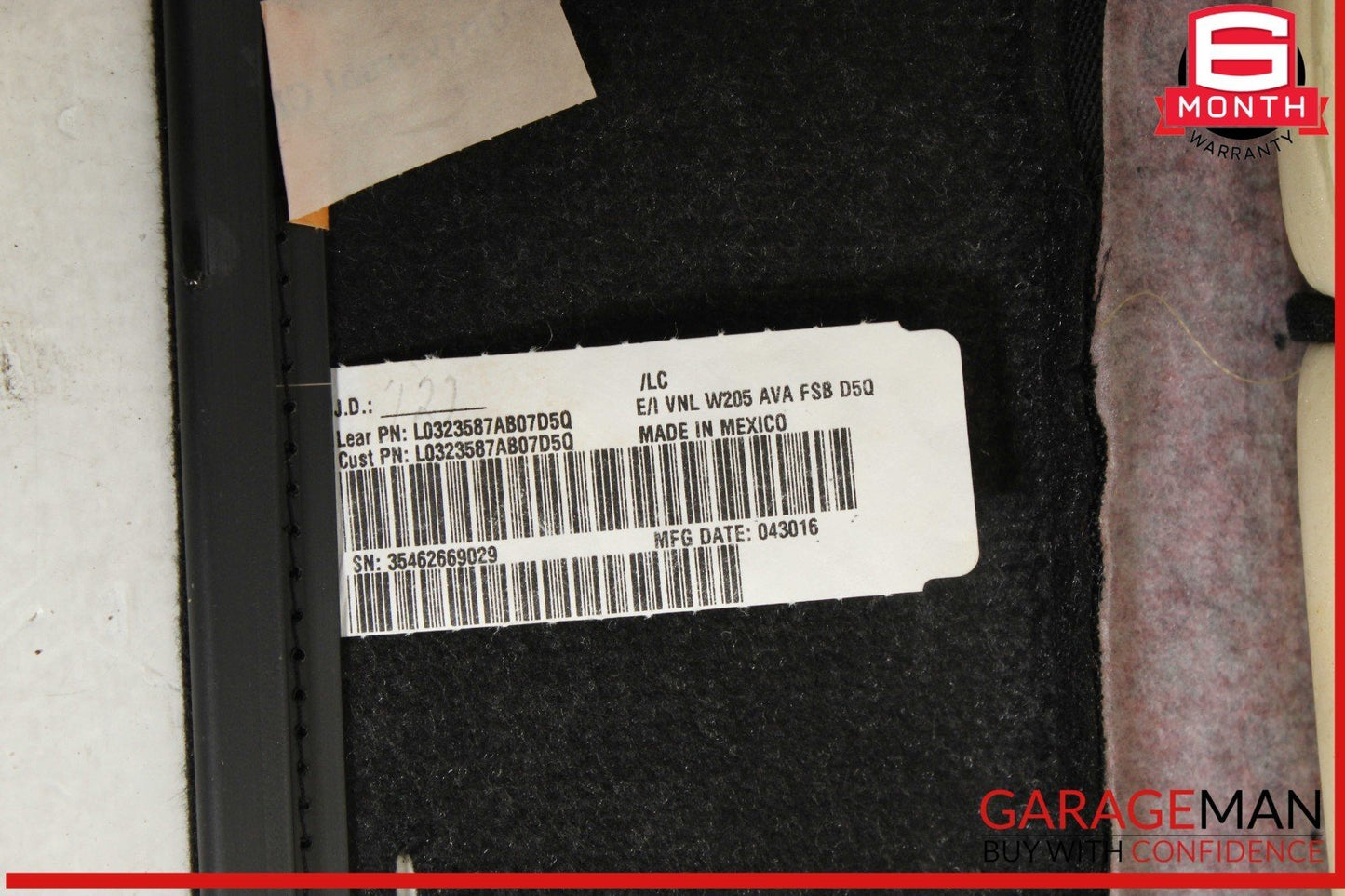 15-25 Mercedes W205 C300 GLC350e Front Right or Left Side Top Upper Seat Cushion