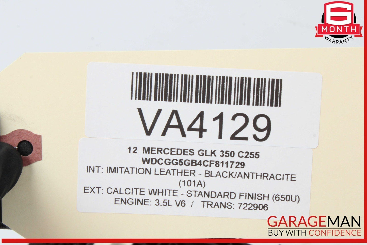 08-15 Mercedes X204 GLK350 Rear Left Driver Side Exterior Door Handle White OEM