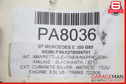 07-09 Mercedes W211 E350 E550 Seat Cushion Bottom Lower Front Right Passenger