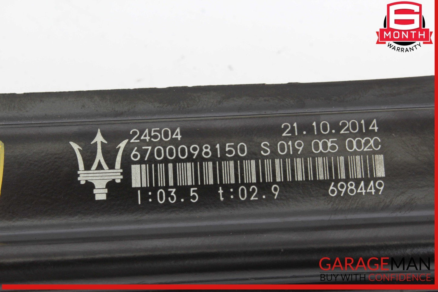 14-22 Maserati Quattroporte S Front Right Side Door Window Regulator OEM