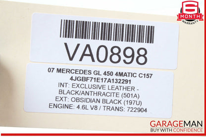 06-12 Mercedes X164 GL450 4MATIC Center Console Armrest Arm Rest Cover Black OEM