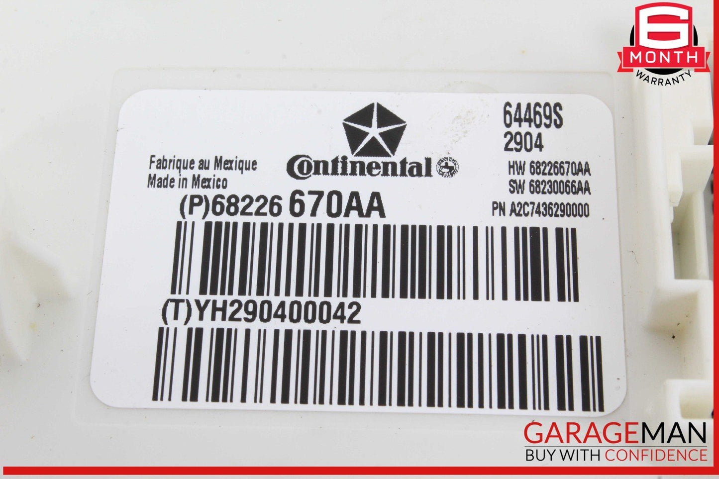14-17 Maserati Quattroporte S BCM Body Computer Control Module Unit 68226670AA