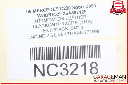 05-07 Mercedes W203 C230 Sport Front Left Side Halogen Headlight Head Light Lamp