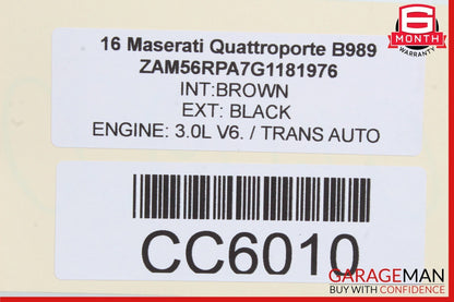 14-17 Maserati Quattroporte M156 Front Right Side Interior Door Panel OEM