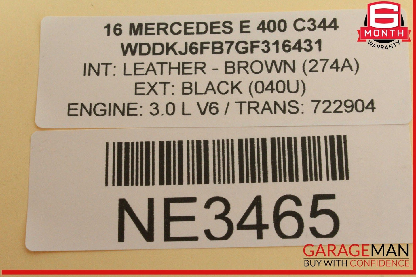 14-21 Mercedes W213 E400 SLC43 AMG Intercooler Hose Right Passenger Side OEM