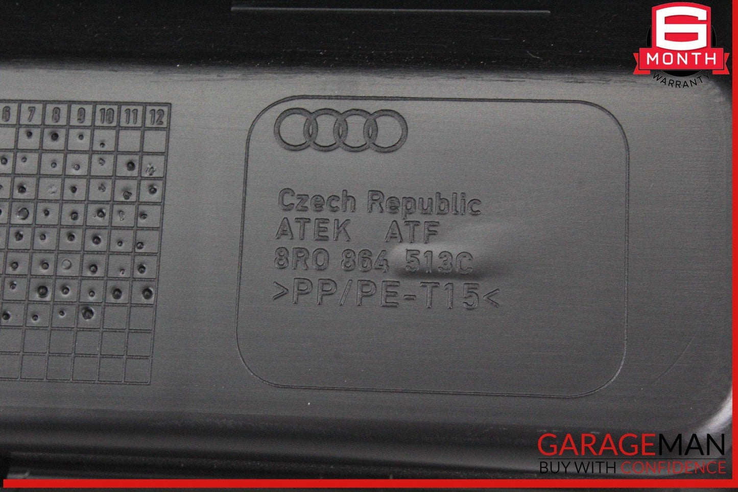 09-17 Audi Q5 SQ5 Rear Trunk Sill Scuff Plate Cover Trim Panel 8R0864513C OEM