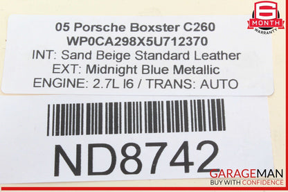 05-08 Porsche Boxster 987 Rear Right Passenger Side Suspension Support Bracket