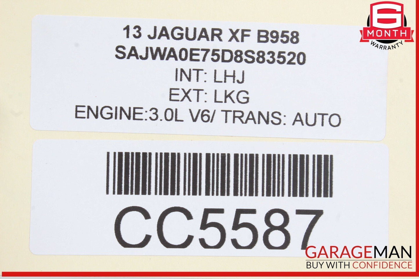 09-15 Jaguar XF Front Right Passenger Side Door Shell OEM
