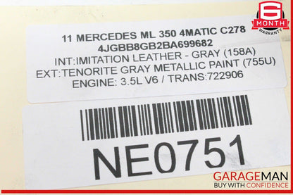 05-13 Mercedes W164 ML350 4MATIC Engine Air Intake Manifold 2721402401 OEM