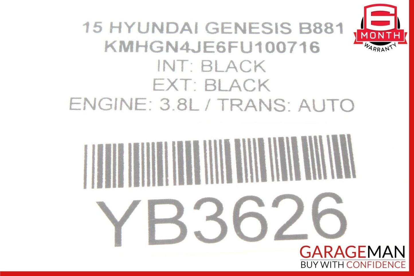 15-16 Hyundai Genesis Right Passenger Side Dashboard Molding Trim OEM