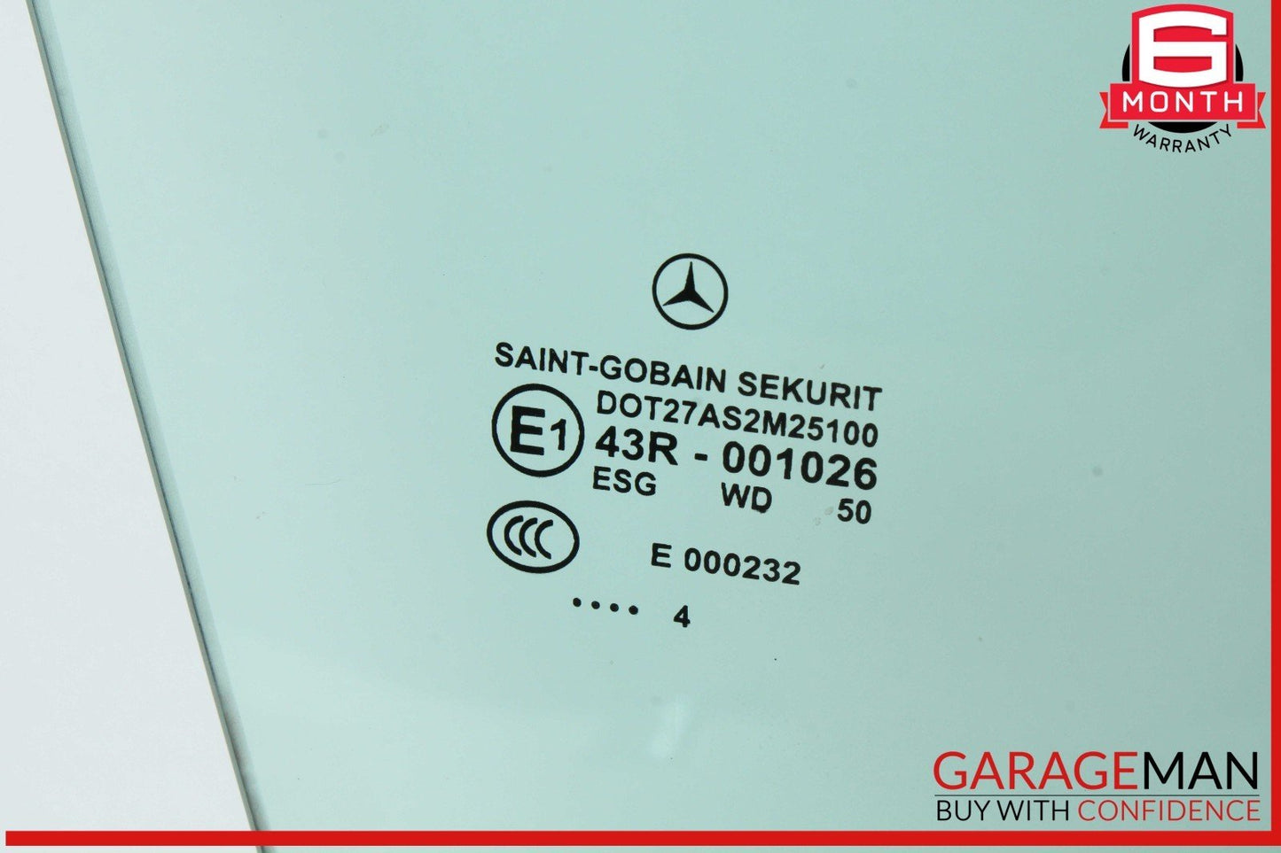 03-12 Mercedes R230 SL500 SL550 Front Right Passenger Side Door Window Glass OEM