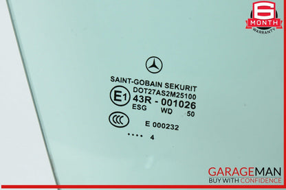 03-12 Mercedes R230 SL500 SL550 Front Right Passenger Side Door Window Glass OEM