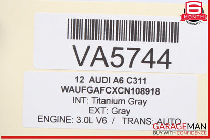 12-18 Audi A6 A7 Rear Left Driver Side Exterior Door Handle Gray 4H0837885 OEM